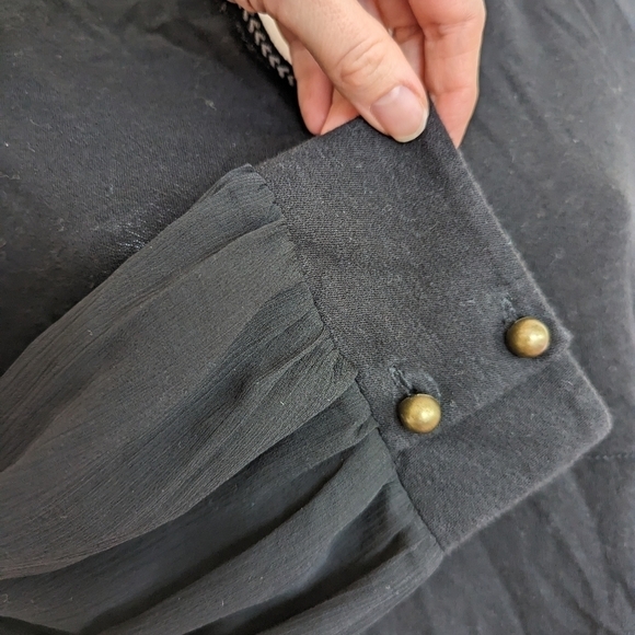 Anthropologie akemi + kin black blouse top xs - Picture 4 of 11